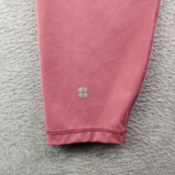 Sweaty Betty Leggings Womens 14 Pink Power 7/8 Length Pockets Drawstring Hi Rise - Picture 7 of 14